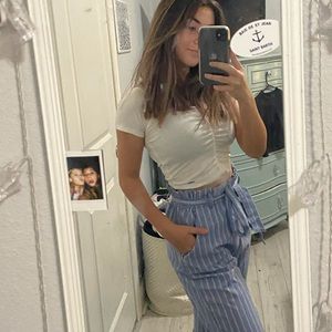 Striped blue pants